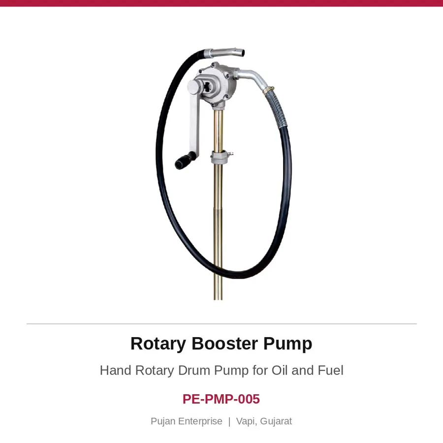 Rotary Booster Pump – Hand Rotary Drum Pump for Oil and Fuel