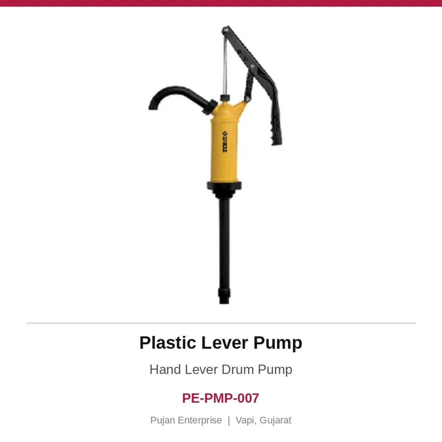 Plastic Lever Pump – Hand Lever Drum Pump