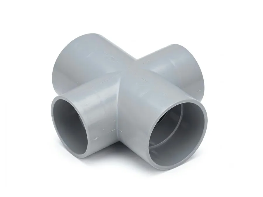 Astral AquaSafe uPVC Reducer Cross Tee 50 x 20 mm (1½ x ½ inch) – 6 kgf/cm² Moulded Fitting