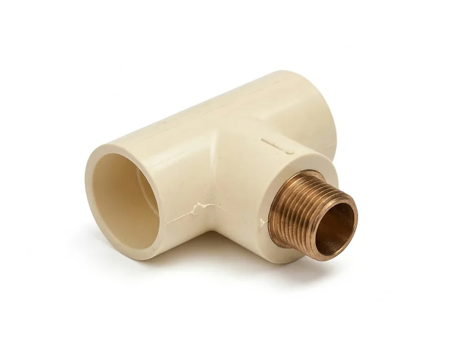 Astral CPVC Pro Male Brass Tee (Threaded x Socket) 20 x 20 x 15 mm (¾ x ¾ x ½ inch)