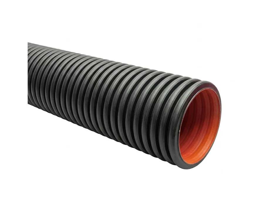 Astral D-Rex Double Wall Corrugated Pipe SN8 400 mm x 3 m with One Coupler & Two Rubber Rings