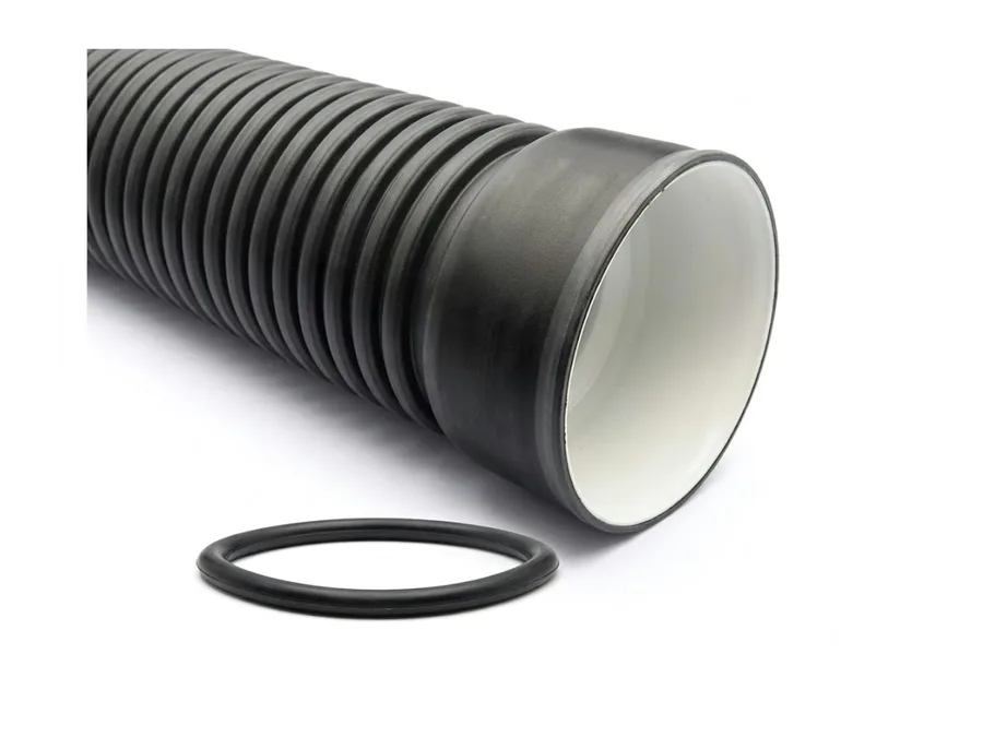 Astral D-Rex Double Wall Corrugated Pipe Rodent Repellent SN4 600 mm x 6 m In-Line Socketed with Rubber Ring