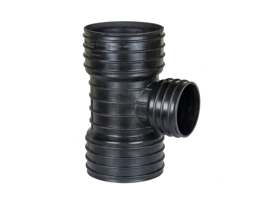 Astral D-Rex Fabricated Reducer Tee SN4 (DWC Pipe to Perforated Pipe) 150 x 80 mm
