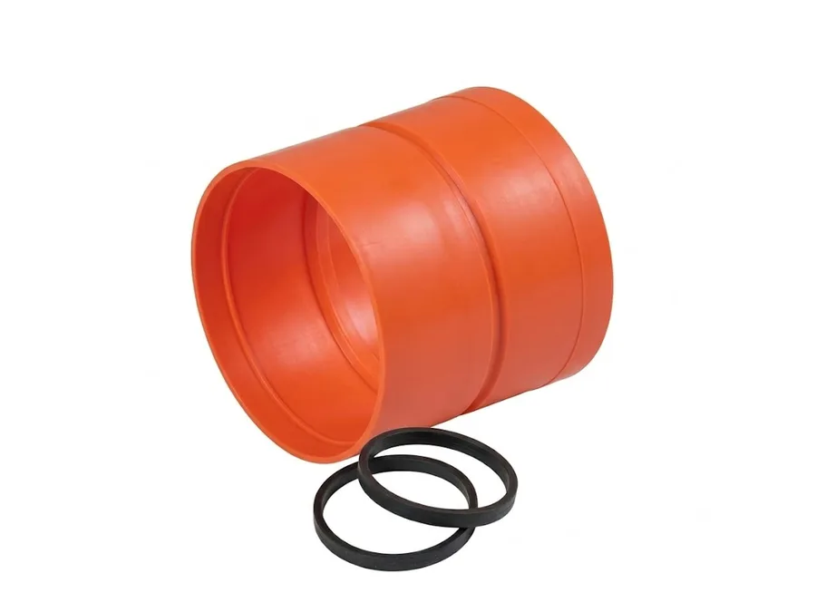Astral Coupler Orange with 2 Rubber Rings for 77 mm DWC Cable Protection Pipe