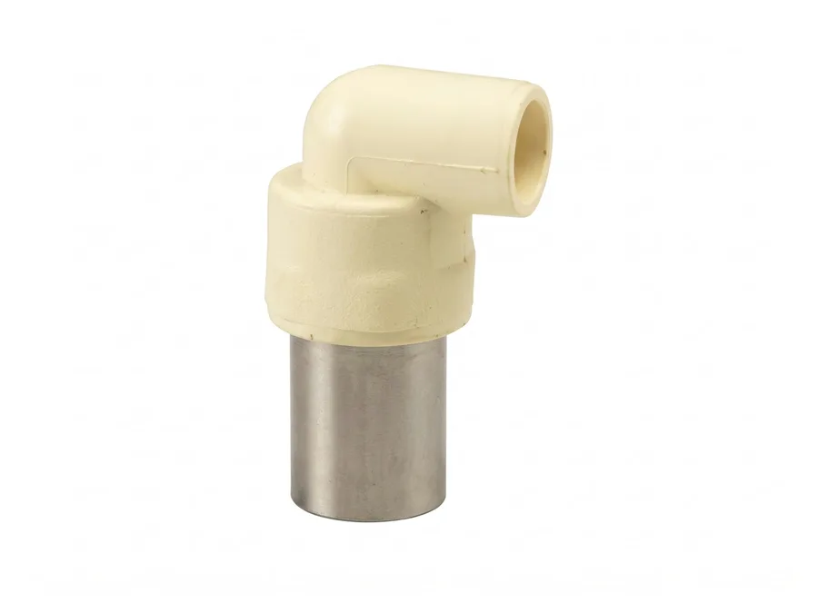 Prince Pipes SmartFit Plus CPVC Female Threaded Elbow Extended (Brass Insert) 20 X 15 mm (3/4 X 1/2 inch) SDR 11