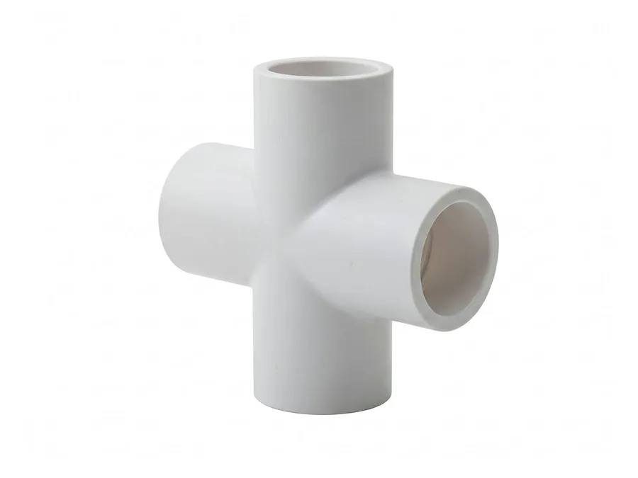 Prince Pipes Easyfit UPVC Four Way Tee 15 mm (1/2 inch) SCH 80