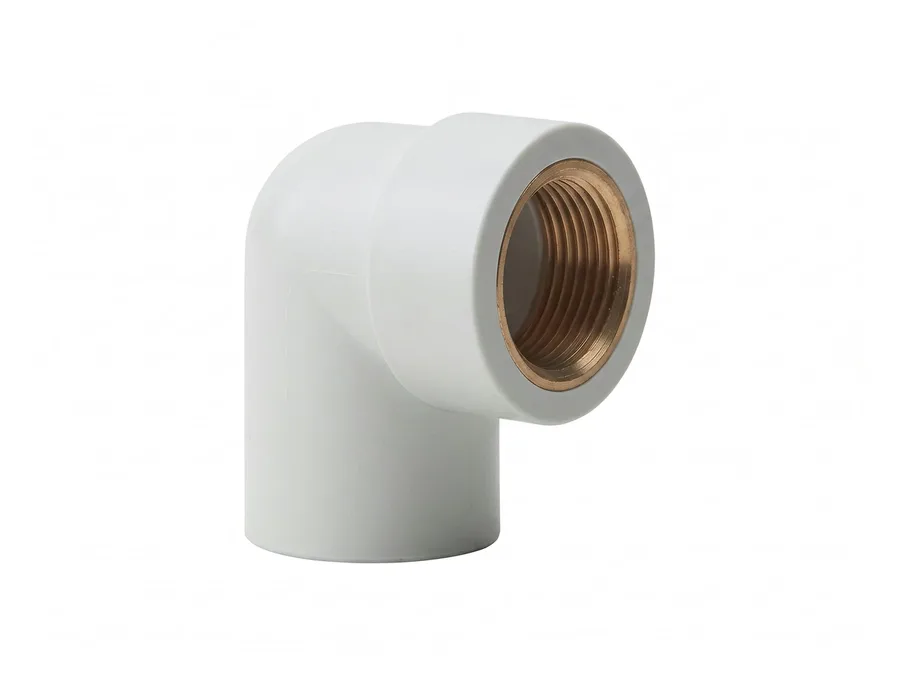 Prince Pipes Easyfit UPVC Female Threaded Elbow (Brass Insert) 20 mm (3/4 inch) SCH 80