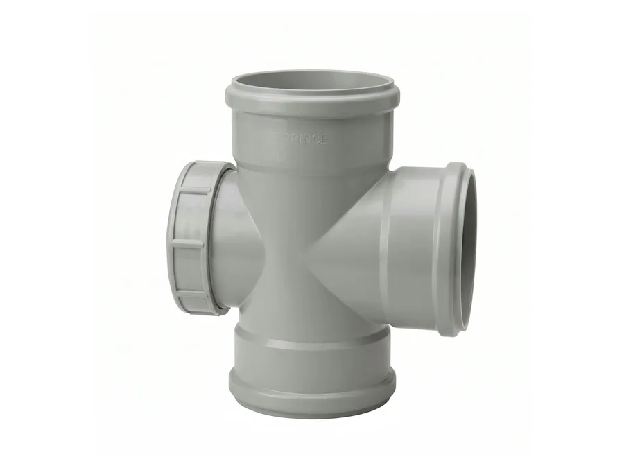 Prince Pipes Ultrafit SWR Single T With Door D/S 110 mm Royal Solvent Joint
