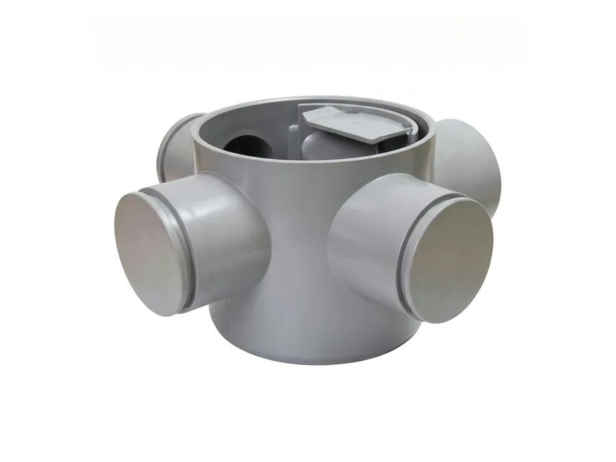 Prince Pipes Ultrafit SWR Multi Floor Trap 4 Inch W/O Jali With 3 End Plug 110 X 75/63 mm