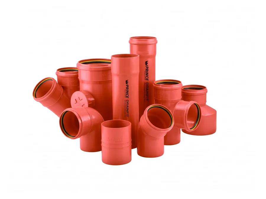 Prince Pipes Drainfit Underground Drainage Pipe Solvent Joint SN 4 SDR 41 400 mm 6 Mtr