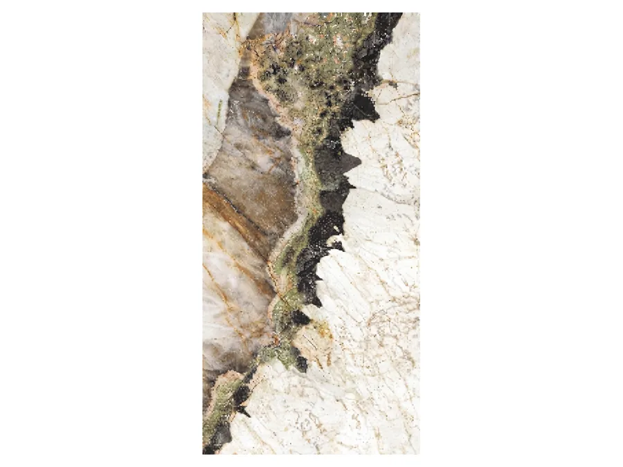 Qutone iMarble 2.0 Oceanic Jade Iris Book Match Iris Edition Large Format Porcelain Slab 1200x2400 mm
