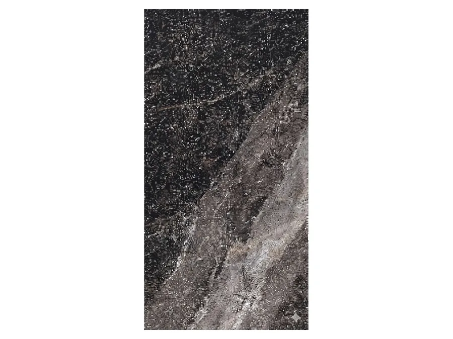 Qutone iMarble 2.0 Raven Nero Iris Book Match Iris Edition Large Format Porcelain Slab 1200x2400 mm