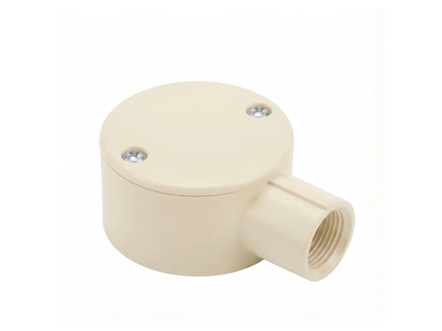 Prince Pipes Wirefit Circular Box - Terminal 1 Way Ivory 25 mm