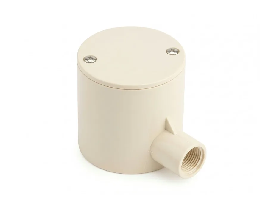 Prince Pipes Wirefit Deep Circular Box - Terminal 1 Way Ivory 25 mm