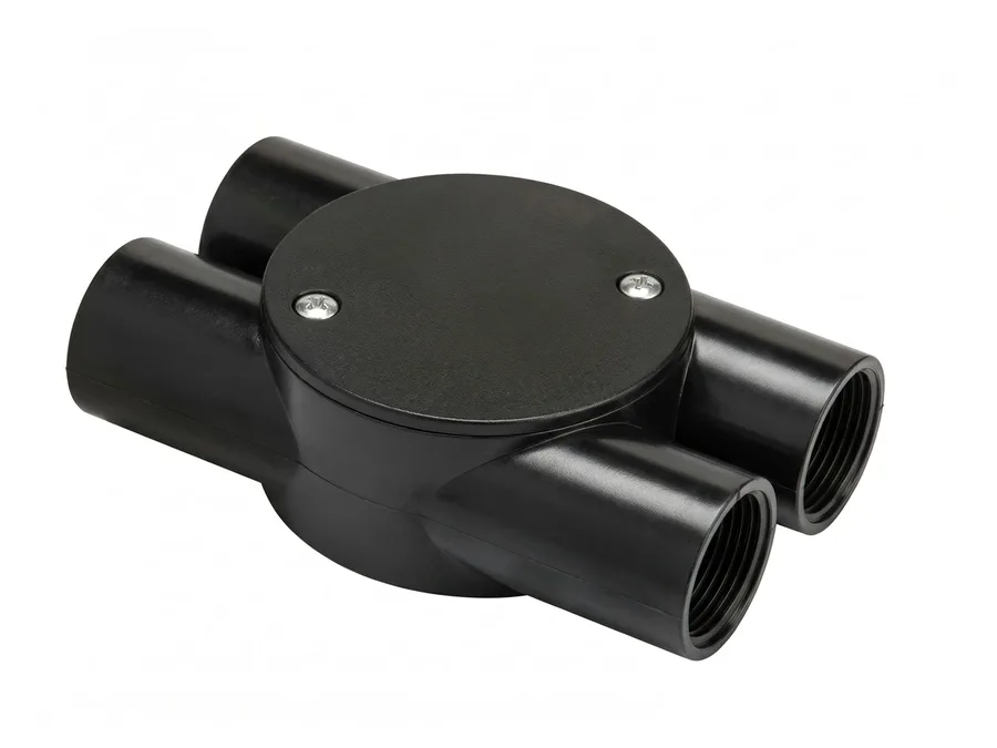 Prince Pipes Wirefit Branch 4 Way (H) Black 25 mm