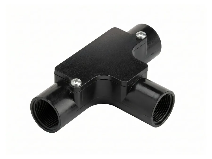 Prince Pipes Wirefit Inspection Tee With Lid Black 20 mm