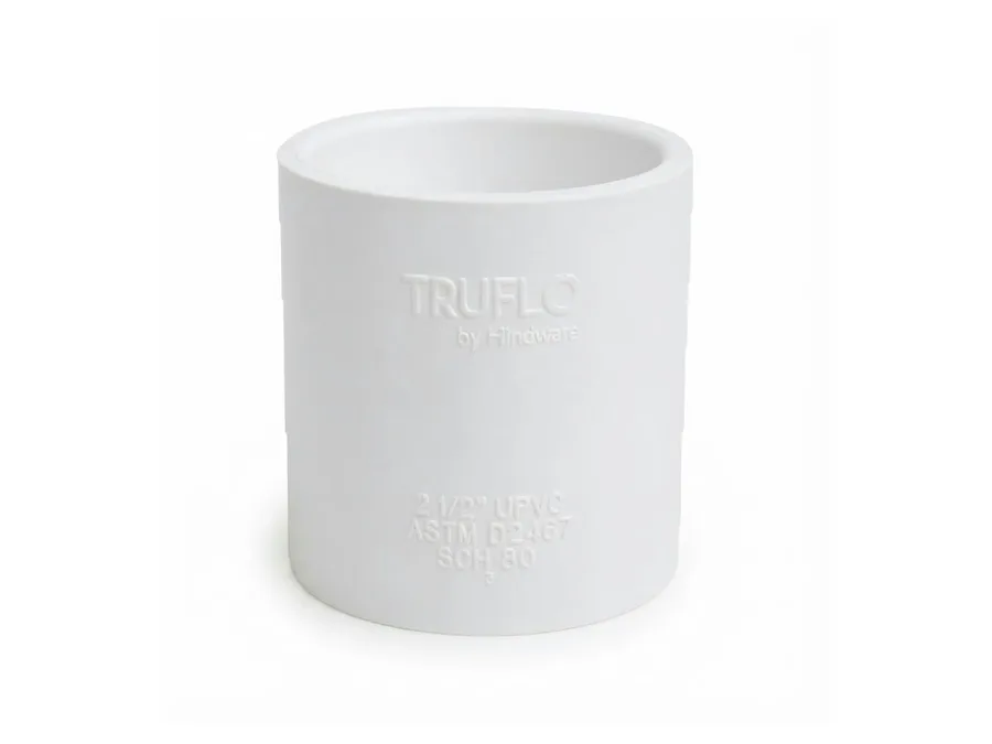 Truflo UPVC Coupler Plain SCH 40 25mm (1 inch) Cold Water Plumbing Fitting