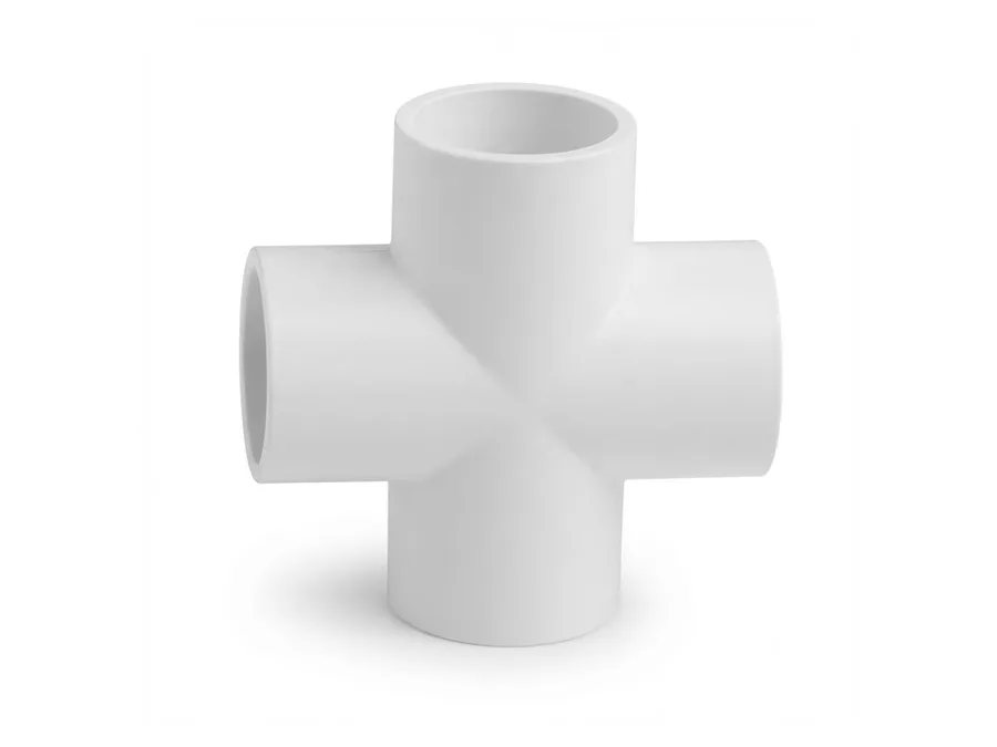 Truflo UPVC Cross Tee 90 Degree 20mm (3/4 inch) Cold Water Plumbing Fitting