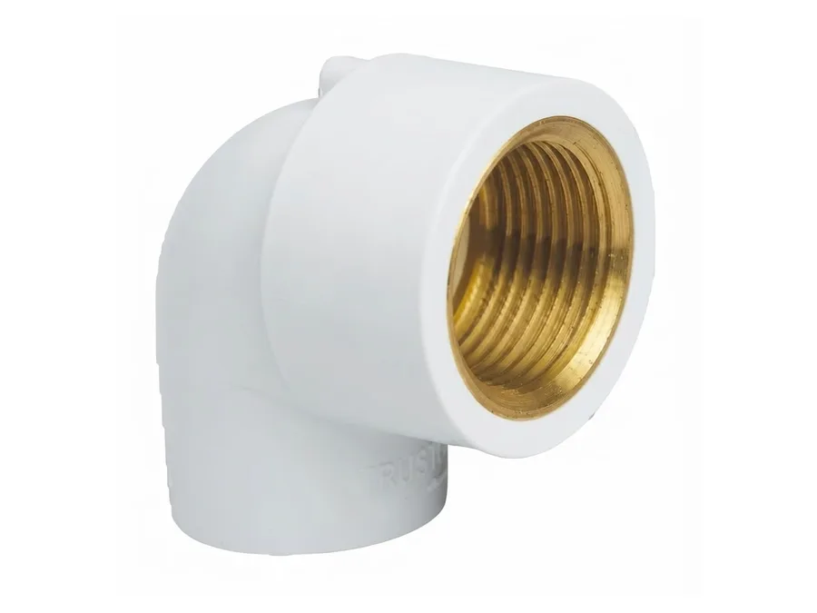 Truflo UPVC Brass Elbow 90 Degree SCH 80 25x15mm (1 x 1/2 inch) Cold Water Plumbing Fitting