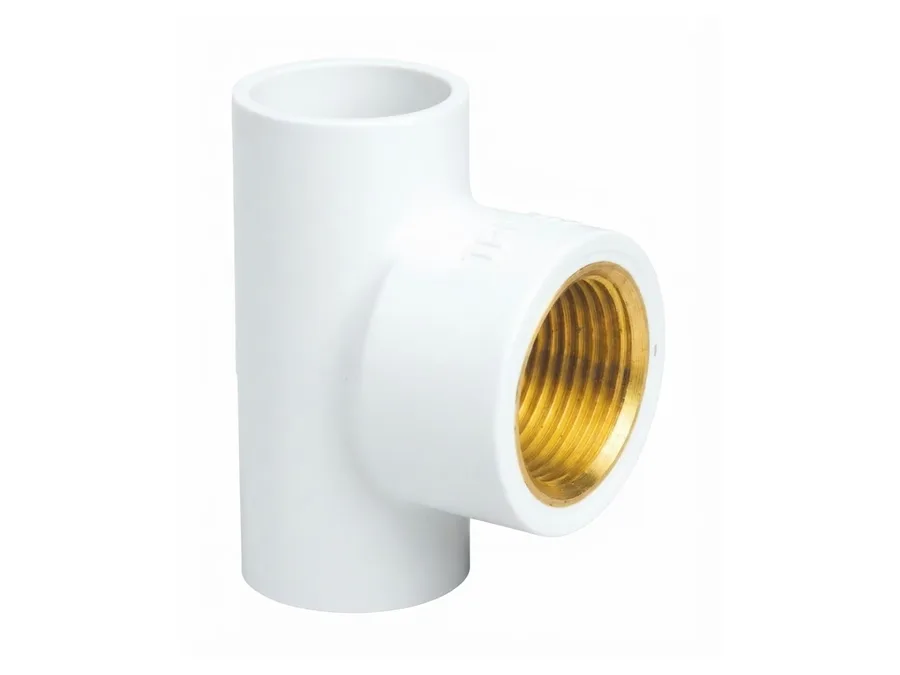 Truflo UPVC Brass Tee SCH 80 15x15x15mm (1/2 x 1/2 x 1/2 inch) Cold Water Plumbing Fitting