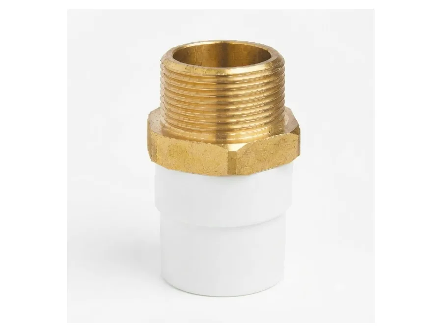 Truflo UPVC Male Adaptor Brass Threaded (MABT) SCH 80 20mm (3/4 inch) Cold Water Plumbing Fitting