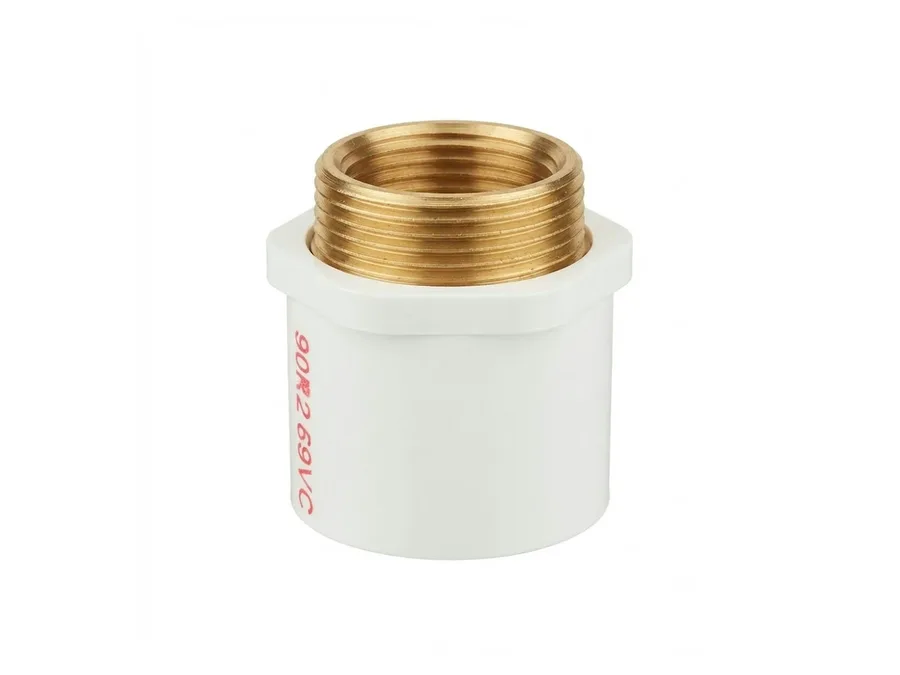 Truflo UPVC Male Adaptor Brass Threaded (MABT) SCH 80 100mm (4 inch) Cold Water Plumbing Fitting