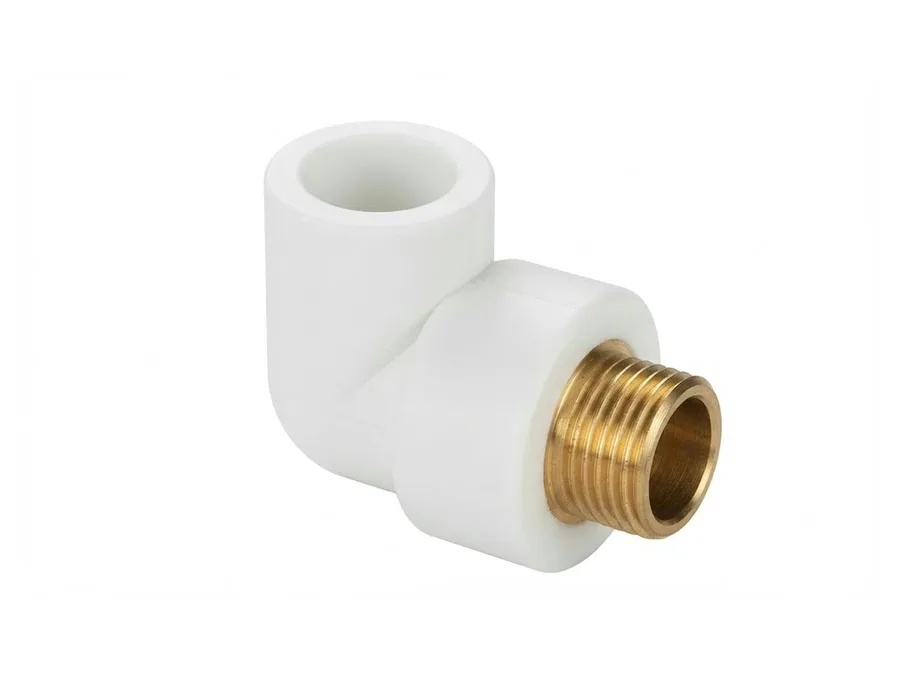 Truflo PPR-C Brass Elbow Male Threaded 32mm x 3/4 inch White PPR Fitting for Hot and Cold Water