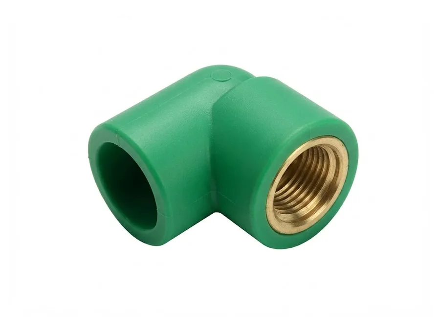 Truflo PPR-C Brass Elbow Female Threaded 32mm x 3/4 inch Green PPR Fitting for Hot and Cold Water