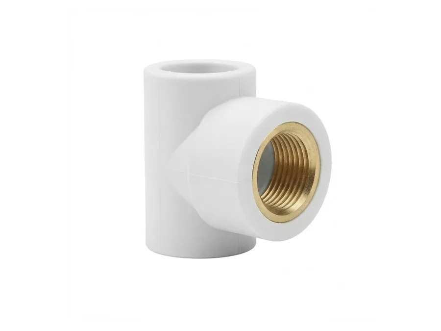 Truflo PPR-C Brass Tee Female Threaded 20mm x 1/2 inch White PPR Fitting for Hot and Cold Water