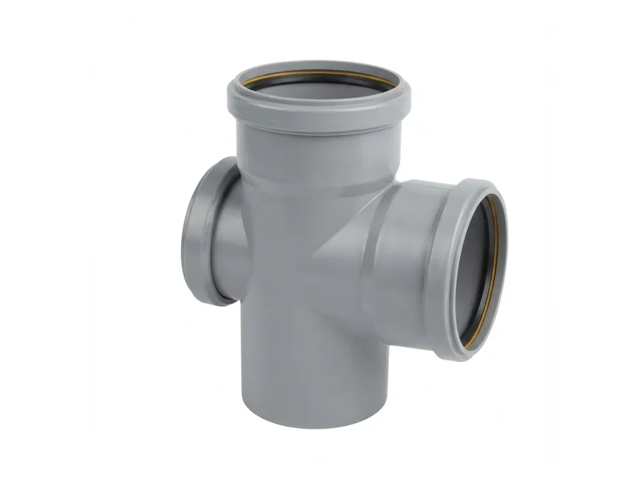 Truflo SWR Ringfit Single Tee with Door 90mm (3 inch) for Soil and Waste Water Drainage