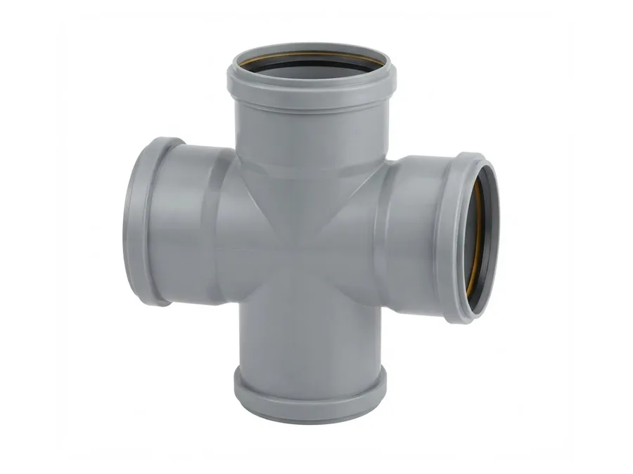Truflo SWR Ringfit Double Tee 90mm (3 inch) for Soil and Waste Water Drainage