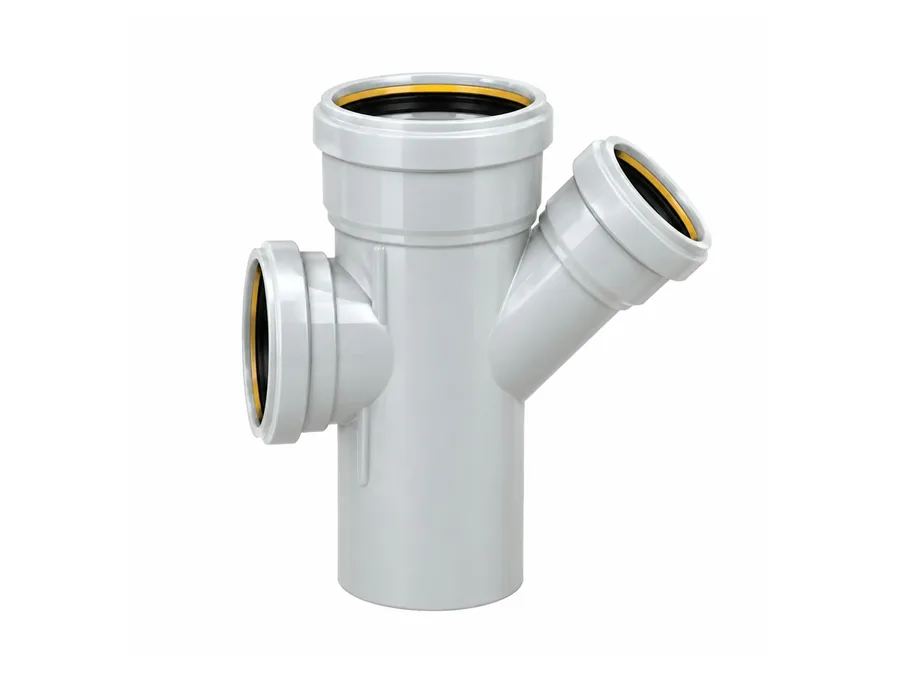 Truflo SWR Ringfit Reducing Y with Door 110x90mm (4 x 3 inch) for Soil and Waste Water Drainage