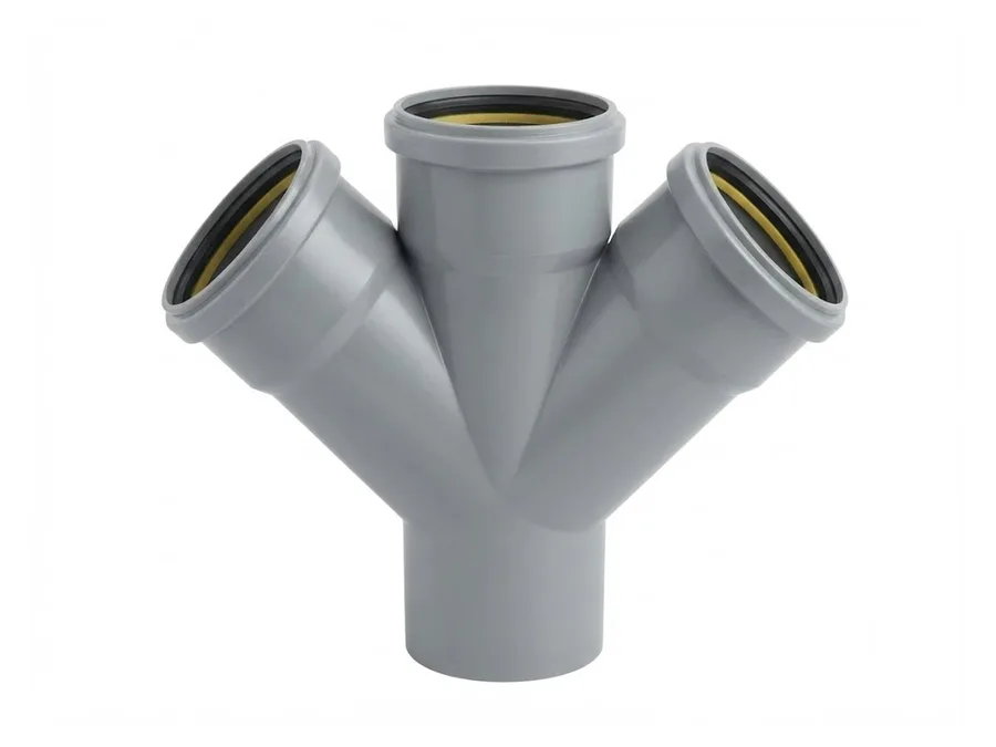 Truflo SWR Ringfit Double Y 75mm (2-1/2 inch) for Soil and Waste Water Drainage