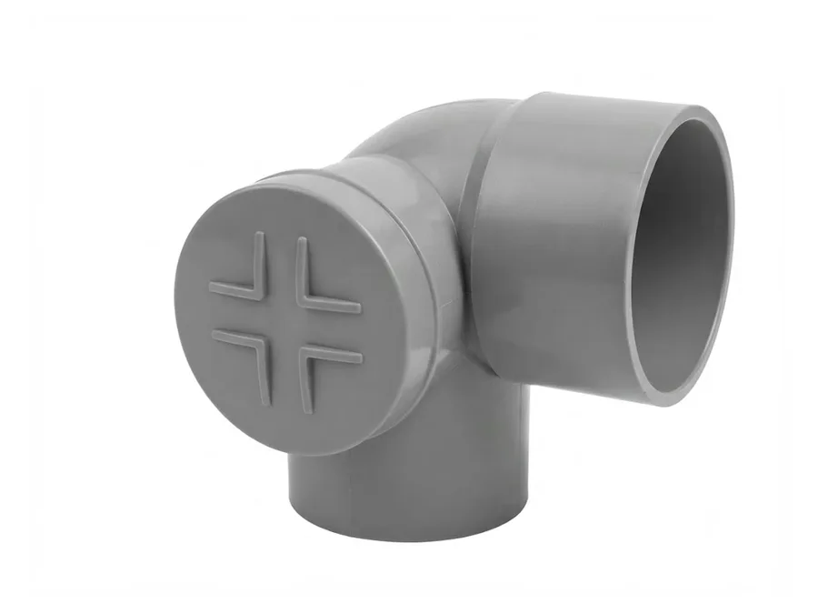 Truflo SWR Selfit Bend 87.5 Degree with Front Door Right Hand 110mm (4 inch) for Soil and Waste Water Drainage