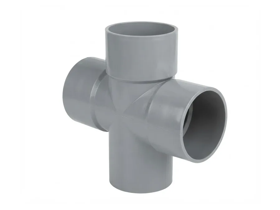 Truflo SWR Selfit Double Tee 90mm (3 inch) for Soil and Waste Water Drainage