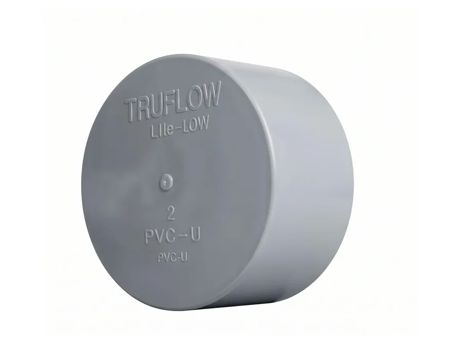 Truflo PVC End Cap Plain 6 kgf/cm2 ISI Marked 75mm for Water Supply