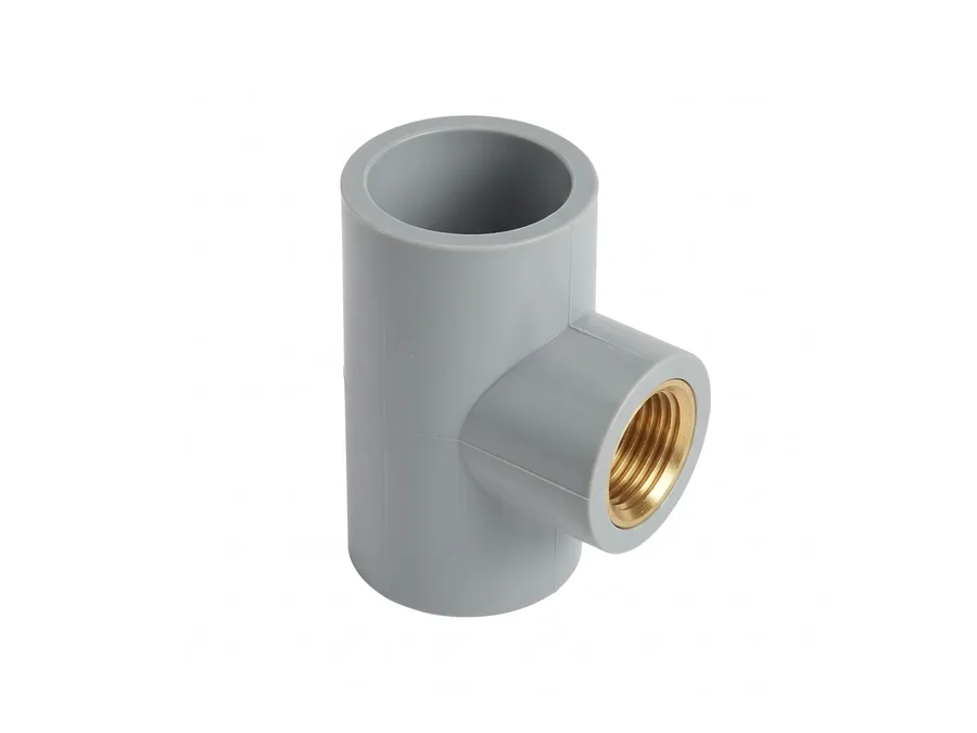 Truflo PVC Tee PN 16 Brass 25x15mm (1/2 inch) for Water Supply