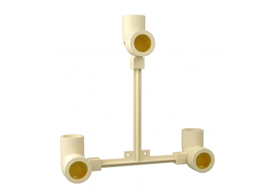 Truflo CPVC Mixer Adaptor Top & Bottom 20x15mm (3/4 x 1/2 inch) Hot & Cold Water Fitting