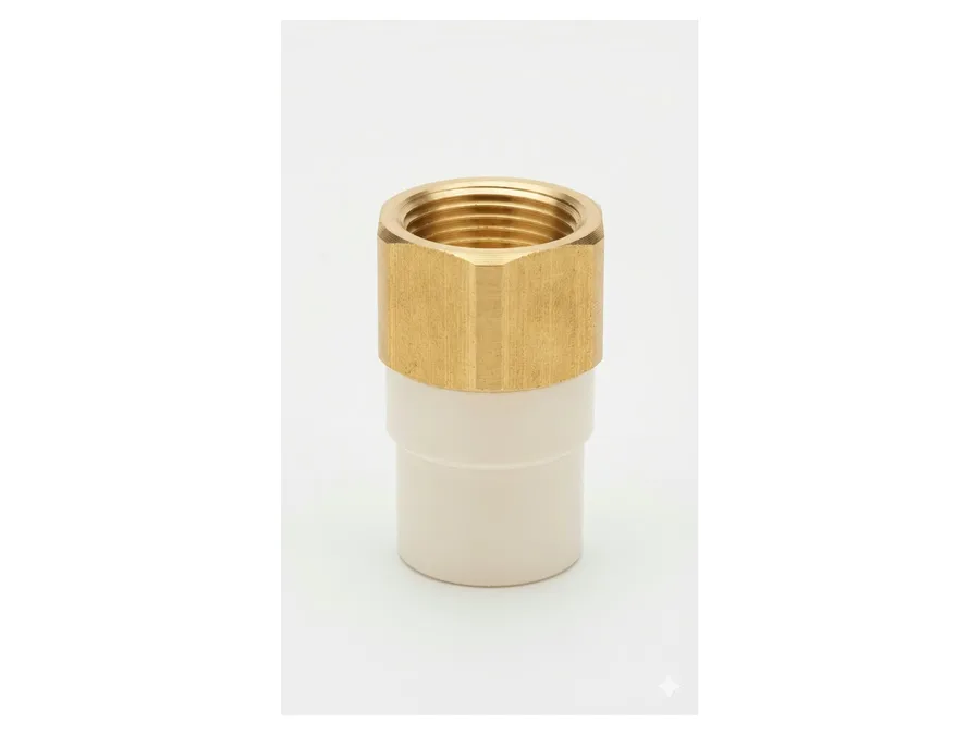 Truflo CPVC Female Adaptor Brass Threaded (FABT) 15mm (1/2 inch) Hot & Cold Water Fitting