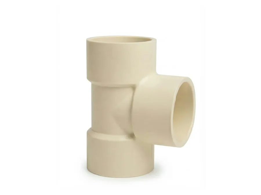 Truflo CPVC Tee 90° Plain SCH 80 65mm (2-1/2 inch) Hot & Cold Water Fitting