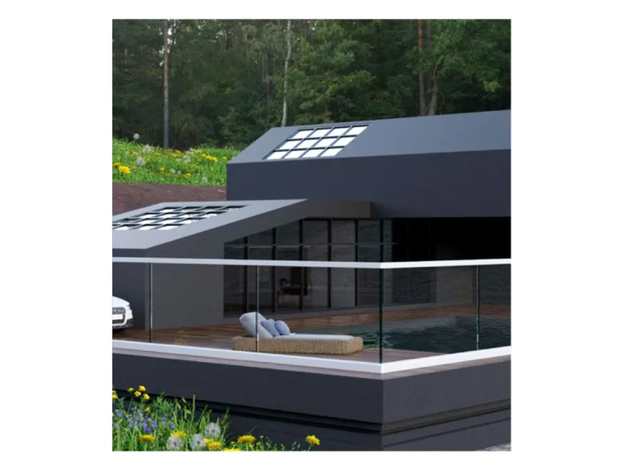 H-Line Industries 90X50 Continue Bottom Glass Railing Channel ARB-012
