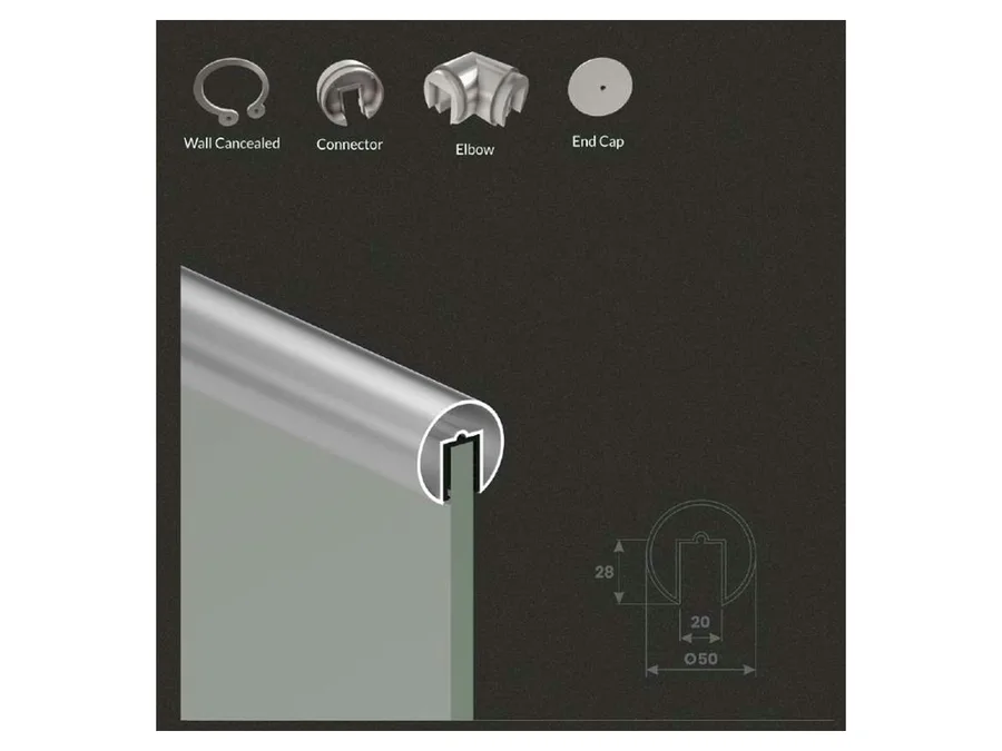 H-Line Industries 50 MM Round Handrail ART-004