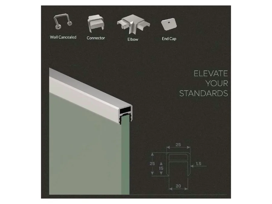 H-Line Industries 25X25 MM Top Handrail ART-005