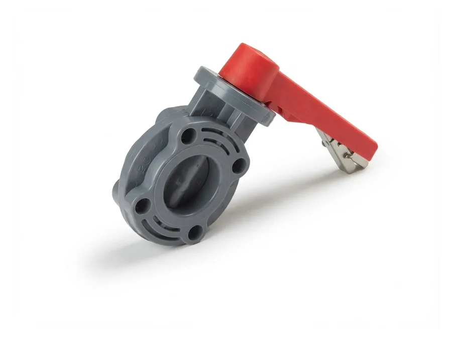 CPVC Pro Wafer Butterfly Valve Viton with Handle 150 mm 6 inch - Astral