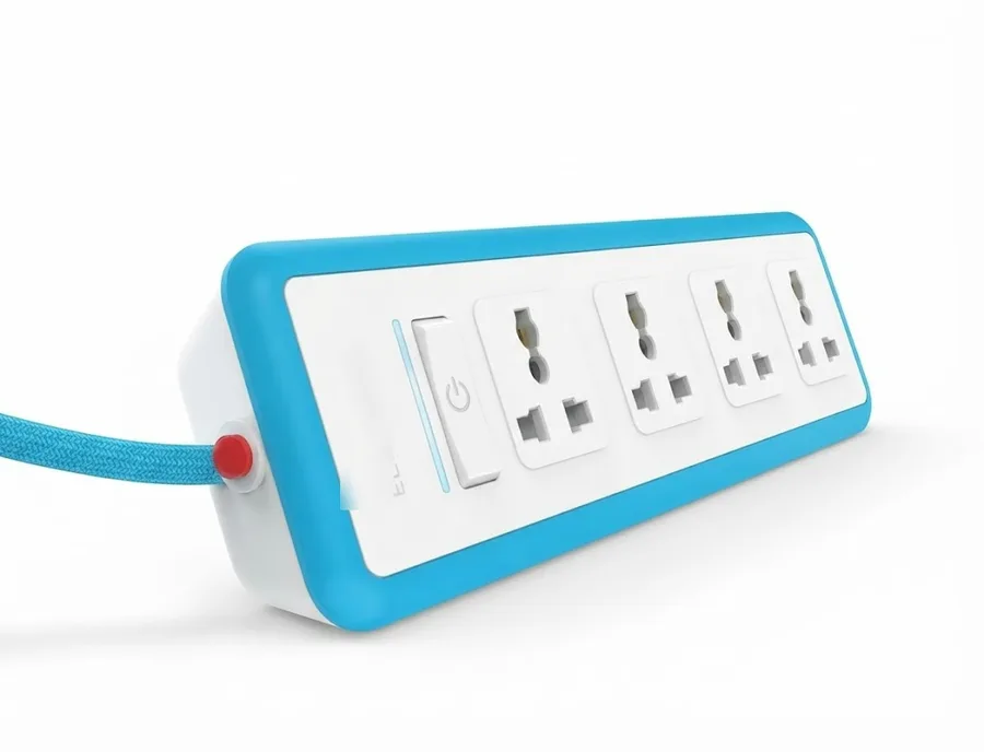 Anchor 16A Bent Spike Guard 4 Socket 1 Switch 1.5m with Surge Protection (Model 22067)