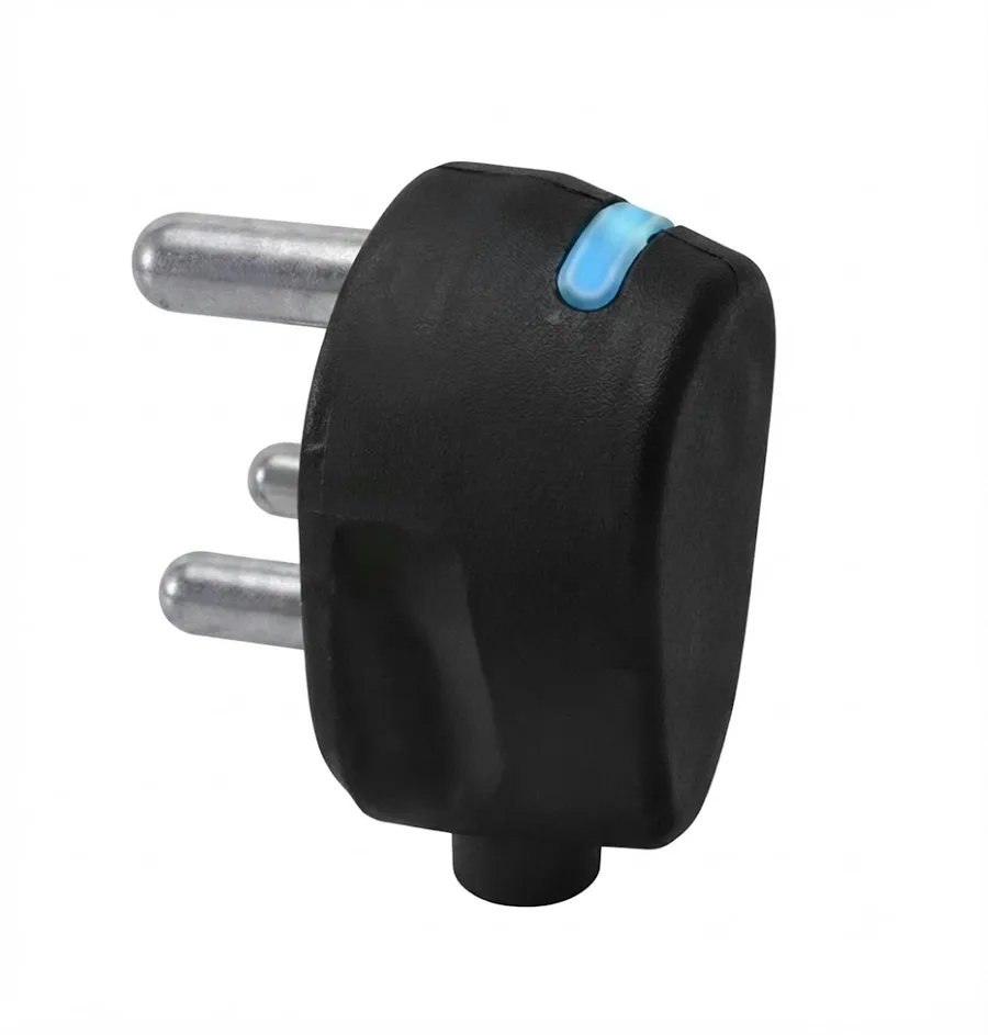Anchor 6A 3 Pin Plug Top with Indicator ISI Black (Model 39573BL)