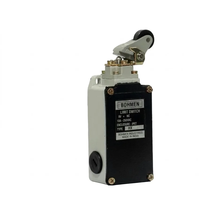 Bohmen GL Series Limit Switch 2MXARL1 - Angular Roller Lever (IP67 Metal Enclosure, 2NO, Normal Action, 10A 500V AC)