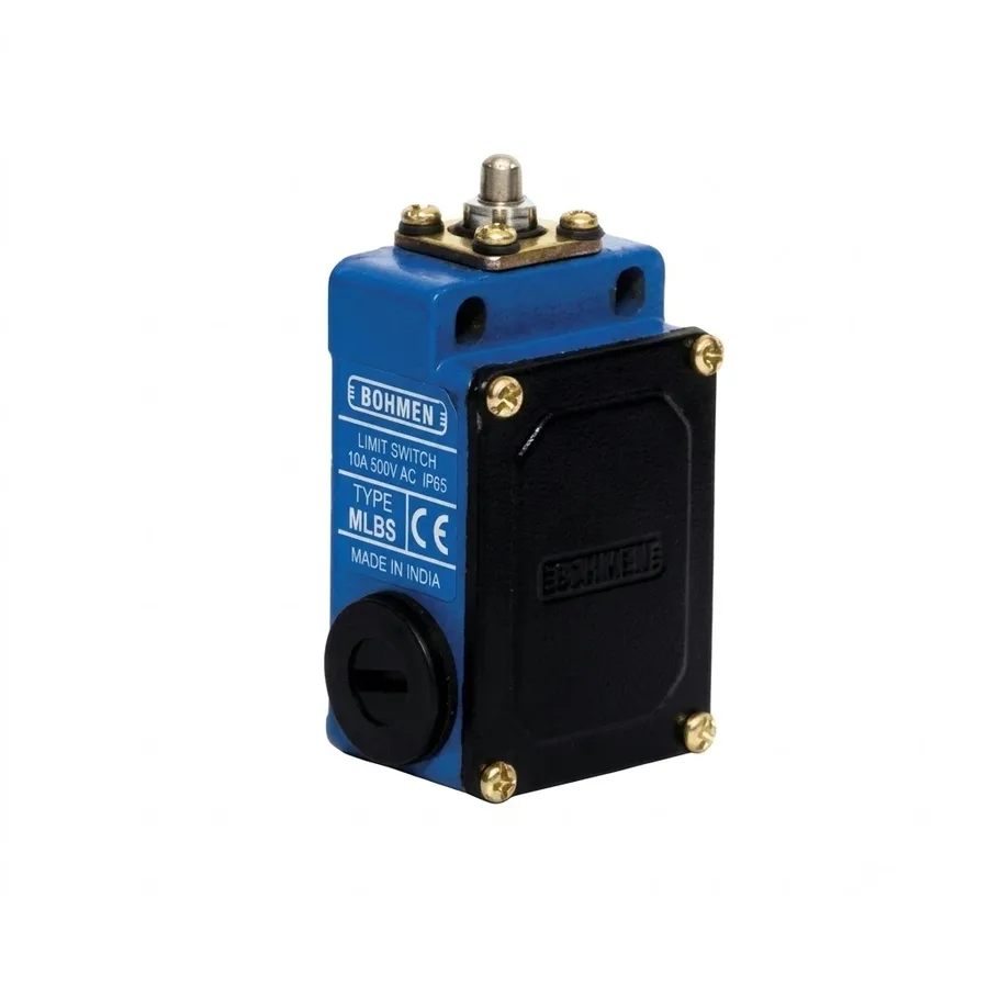 Bohmen ML Series Limit Switch MLB - Plunger (IP65 Metal Enclosure, 1NO+1NC, Normal Action, 10A 500V AC)