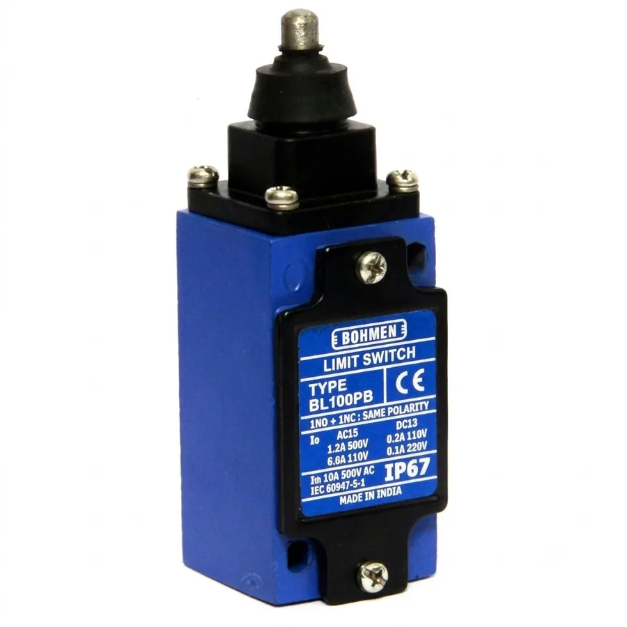 Bohmen BL Series Limit Switch BL100PB - Top Plunger (IP67 Metal Enclosure, 1NO+1NC, Snap Action, 10A 500V AC)