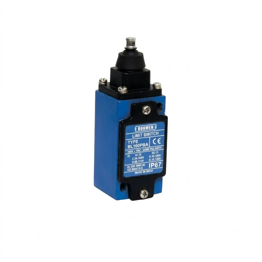 Bohmen BL Series Limit Switch BL100PBA - Top Plunger Adjustable (IP67 Metal Enclosure, 1NO+1NC, Snap Action, 10A 500V AC)